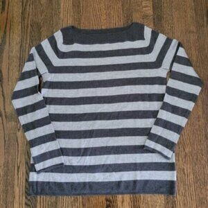 GAP Sweater Gray Sriped Lightweight Women's Sz XS Wool